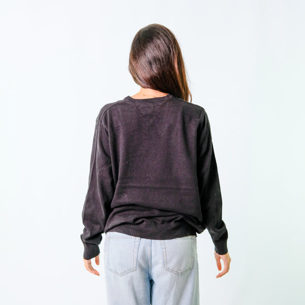Black y2ks Tommy Hilfiger Knit Sweatshirt (XL)